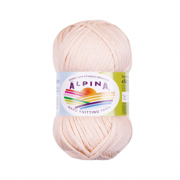 Пряжа ALPINA NORI (56% акрил, 44% хлопок) 10х50г/100м цв.04 св. абрикосовый