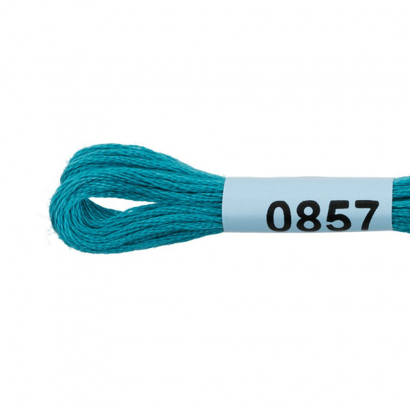 Нитки для вышивания Gamma мулине (0820-3070) 100% хлопок 24 x 8 м цв.0857 морская волна