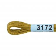 Нитки для вышивания Gamma мулине (3071-3172) 100% хлопок 24 x 8 м цв.3172 св.св.хаки