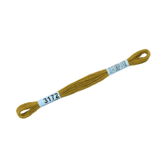 Нитки для вышивания Gamma мулине (3071-3172) 100% хлопок 24 x 8 м цв.3172 св.св.хаки