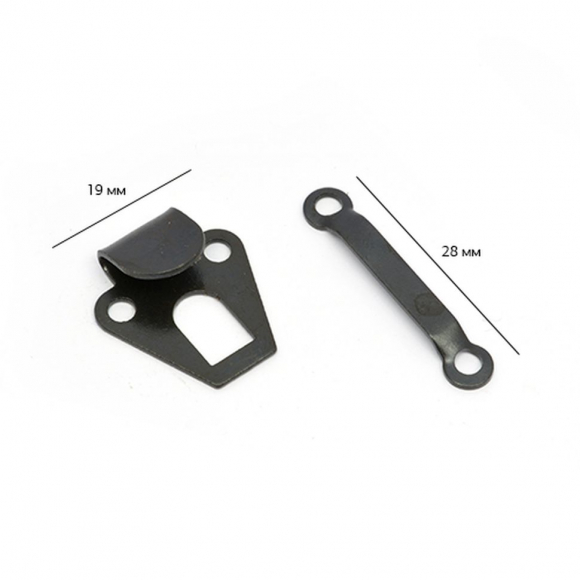 Крючок брючный пришивной 11 (2 части) ВОС С-185 цв. оксид уп. 1000шт