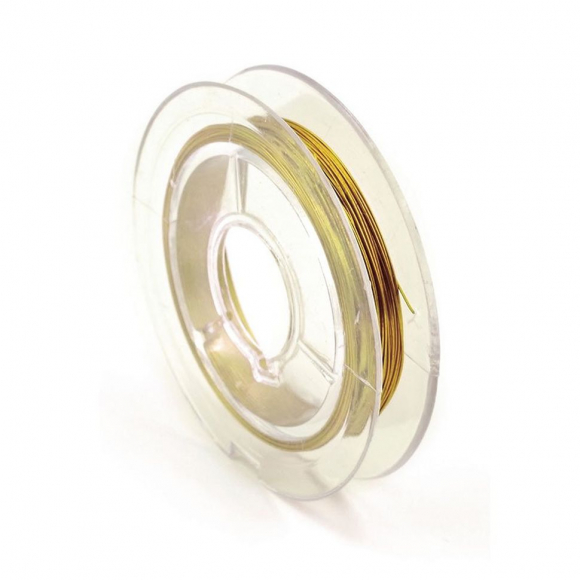 Проволока для бисера ?0,3мм арт.ТВ HET-10 цв.золото рул.50м