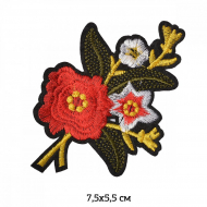 Термоаппликации вышитые арт.TBY.2200 Цветы 7,5х5,5см, уп.10шт