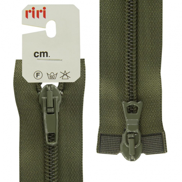 85330_Молния спираль, разъёмная 2 замка, 6 мм, 75 см, цвет 2827, хаки