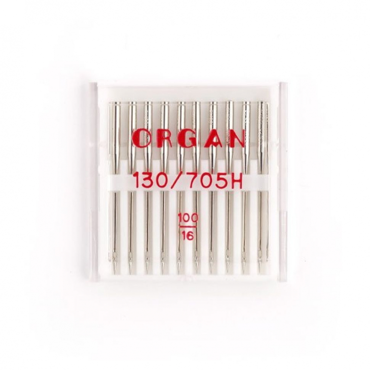 Иглы для бытовых швейных машин ORGAN универсальные №100, уп.10 игл