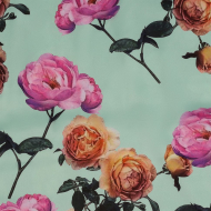 Ткань шелк Армани креп 90 г/м? 97% полиэстер, 3% лайкра шир.148 см арт.T.0326.2 цв.02 мятный рул.25м