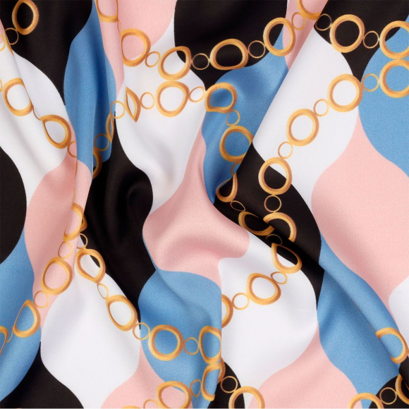 Ткань шелк Армани креп 90 г/м? 97% полиэстер, 3% лайкра шир.148 см арт.T.0655.4 цв.04 голубой рул.25м