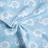 Ткань ранфорс Слоники, арт.WH 1855-v04, 130г/м?,100% хлопок, шир.240см, цв.голубой, уп.10м