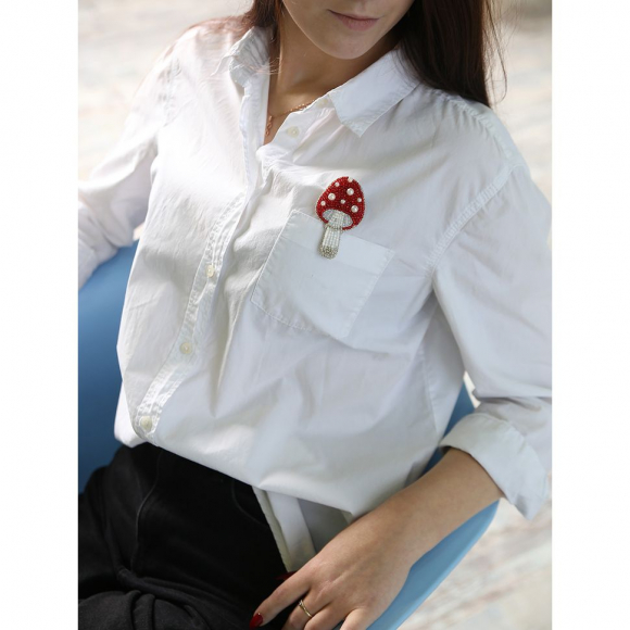 Набор для вышивания KLART арт. 10-006 Брошь. Мухомор 4х7 см