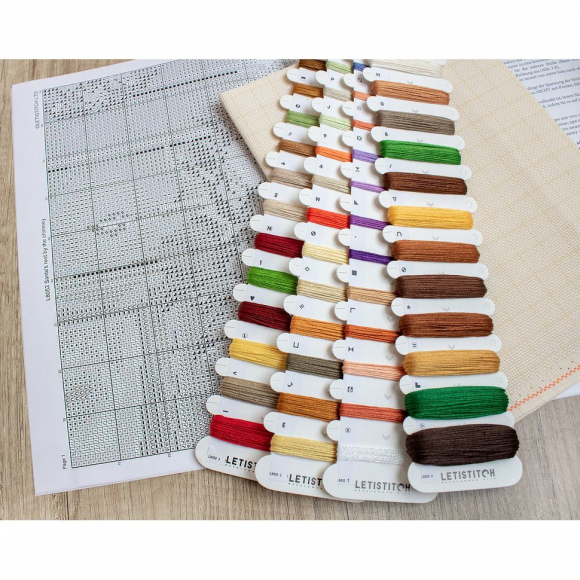 Набор для вышивания LETI арт. L8052 Отдых Санты у камина 38,5х40 см