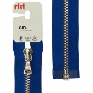 65979_Молния металл, Ni, разъёмная 1 замок, на атласной тесьме, 4 мм, 70 см, цвет 9603, синий