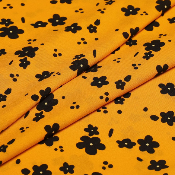 Ткань Штапель  TBY Vi-2108024-c3 плот 110г/м2 100% вискоза шир. 145 см цв.с3 желтый рул.25м