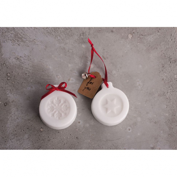 127501_Форма для заливки из натурального каучука "Снежинка и звезда"