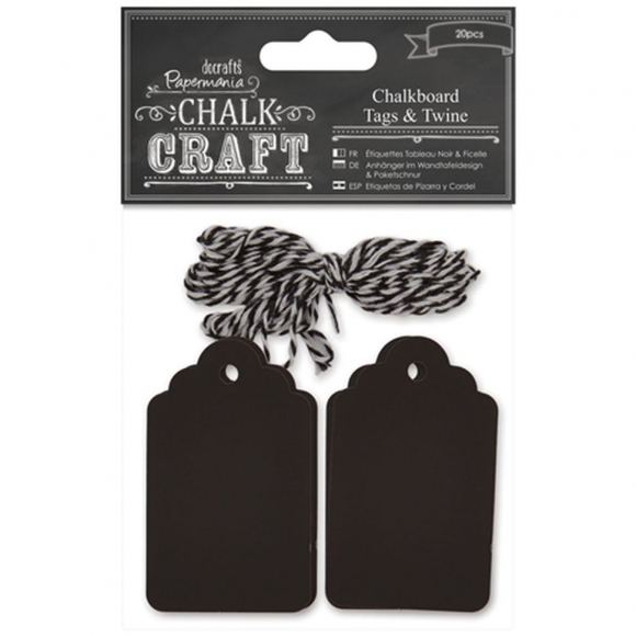 86671_Набор бирок (тэги) "Напиши мелом - Бирки и шнур"