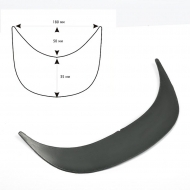 Козырёк жесткий для бейсболок арт.К-06, толщ.1мм, 35х180х50мм цв.серый Козырёк жесткий для бейсболок арт.К-06, толщ.1мм, 35х180х50мм цв.серый