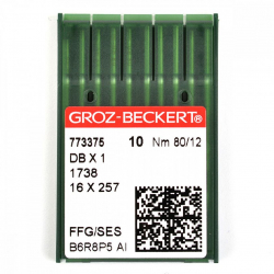 Игла для промышленных швейных машин Groz-Beckert DBx1/1738 FFG  №80 уп.10 шт. арт.773375