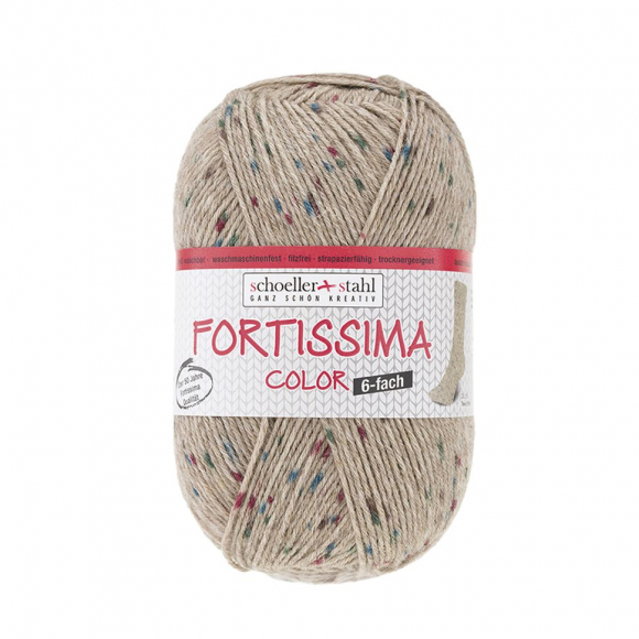 Пряжа Fortissima Color 6-fach TWEED-Effekt, 75% шерсть, 25% полиамид, 410 м, 150 г