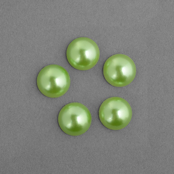 Полужемчужины перламутр Круг, арт.TBY-1906-49, 6 мм цв.49 салатовый уп.500г