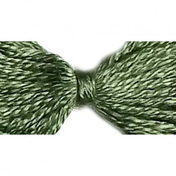 Нитки мулине цв.3702 зеленый 12х10м С-Пб
