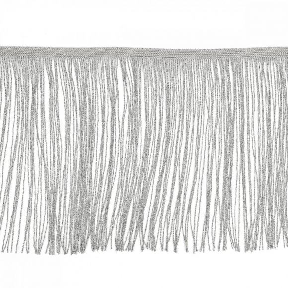 Бахрома с люрексом 20 см серебро уп.5м Бахрома с люрексом 20 см серебро уп.5м