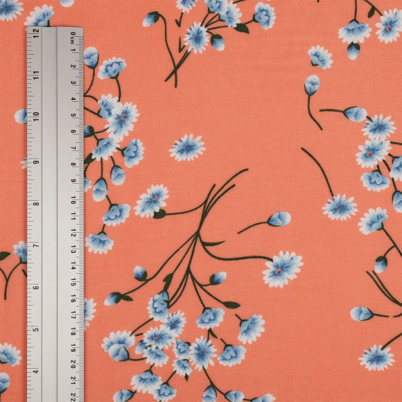 Ткань Штапель  TBY Vi-8130-c1 плот 110г/м2 100% вискоза шир. 145 см цв.с1 персиковый уп.5м