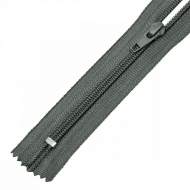Молния MaxZipper пласт. спираль №5-N 18см н/р цв.F312  т.серый уп.50шт