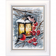 Набор для вышивания ОВЕН арт. 1024 Рождественский свет 20х28 см