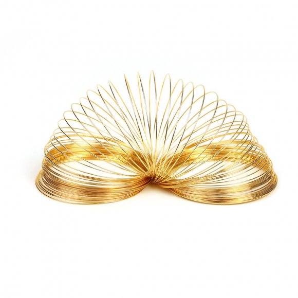 Проволока с Памятью "Мемори" стальная для браслетов ?0,6мм арт.ТВ HET-17 цв.золото 100 витков