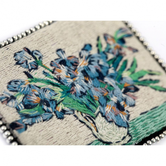 Набор для вышивания PANNA Живая картина арт. MET-JK-2262 Брошь. Ирисы 6х5 см