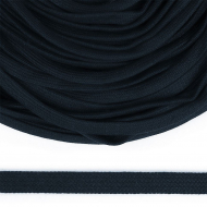 Шнур плоский х/б 15мм классическое плетение цв.024 т.синий уп.50 м