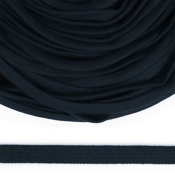 Шнур плоский х/б 15мм классическое плетение цв.024 т.синий уп.50 м