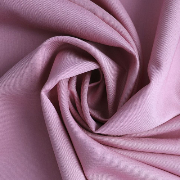 Ткань Сатин стрейч 180 г кв.м  55% вискоза, 43% полиэстер, 2% спандекс шир.147 см арт.Р.15153.06 цв.06 розовая пудра уп.25м