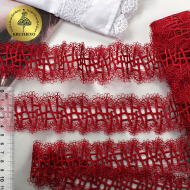 Кружево гипюр KRUZHEVO TR.2009 шир.45мм цв.06 бордо, уп.9м.