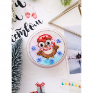 Набор для вышивания с магнитом АБРИС АРТ арт. APB-020 По снежку 5,5х5,5см