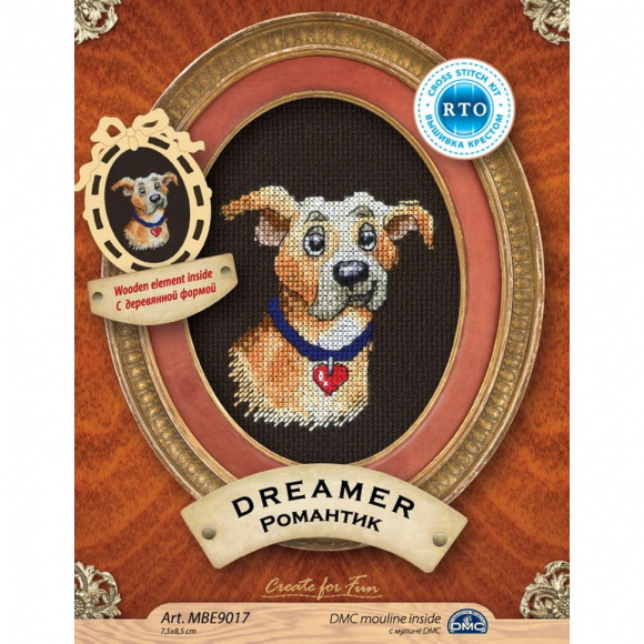 Набор для вышивания РТО арт.MBE9017 Романтик 7,5х8,5 см
