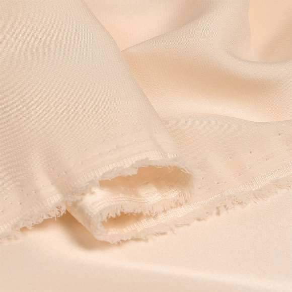 Ткань шелк Армани 90г/м? 97% ПЭ 3% Спандекс шир.150см арт.TBYArm-007 цв.07 экрю рул.25м