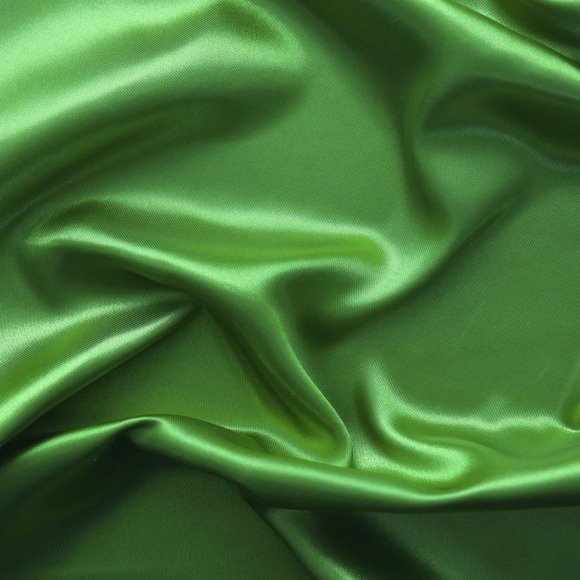 Ткань атлас-сатин 70 г/м? 100% полиэстер шир.148 см арт.Р.15122.14 цв.14 зеленый уп.25м