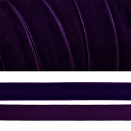 Лента бархатная арт.TBY.LB2059 нейлон шир.20мм цв.т.фиолетовый уп.20м