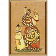 Набор для вышивания бисером НОВА СЛОБОДА арт.ННД4027 Семья улиток 20х30 см