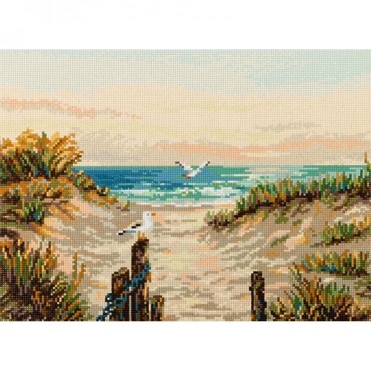 Кристальная мозаика на подрамнике ФРЕЯ арт.ALPD-050 На берегу 40х30 см