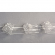 Лента шторная 60мм сборка стакан арт.П-400М цв.прозрачный уп.50м