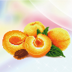Кристальная мозаика на холсте ФРЕЯ арт.ALV-5 04 Абрикосы 25х25 см
