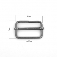 Шлевка металлическая TSW 20х 15х 2,3мм цв. никель черный уп. 500шт