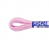 Нитки для вышивания Gamma мулине 100% вискоза 12 x 8 м цв.R0424 розовый