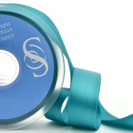 18815_Лента атласная двусторонняя SAFISA, 11 мм, 25 м, цвет 55, малахитовый