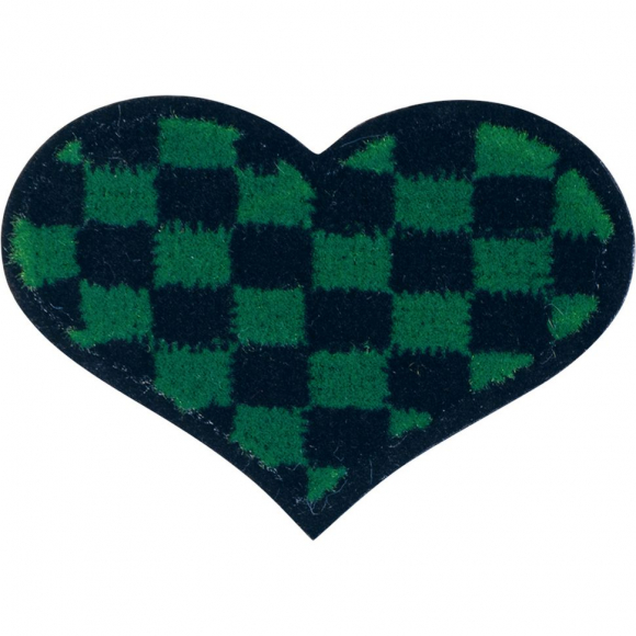Термоаппликация "Клетчатое сердце зеленое"