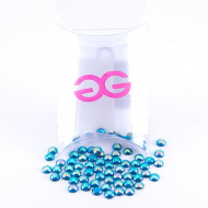 26558_Термоклеевые украшения для декора "Cabochons Jet AB", 1упак. (72шт)