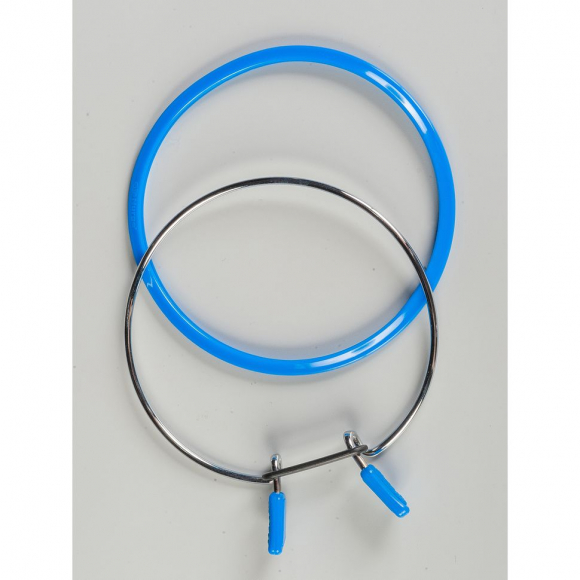 Пяльцы NURGE пружинные для вышивания и штопки, цв. синий арт.NUR.160-2 ?126мм толщина 5