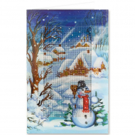 Набор для вышивания PANNA арт. OT-1657 Открытка. Зимний вечер 7,5х13,5 см