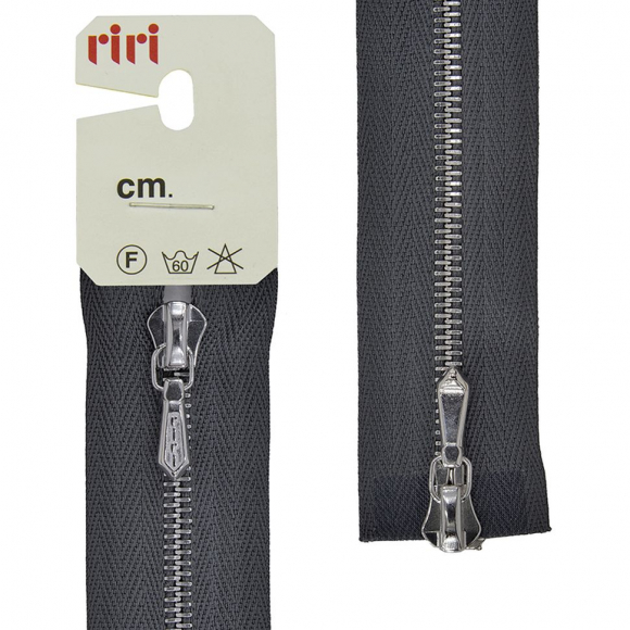 137516_Молния металл, Ni, слайдер Tropf, 4 мм, разъёмная двухзамковая, 80 см, цвет 2109, темно-серый